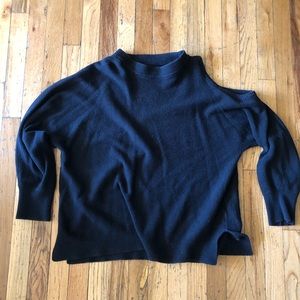 Black sweater with peek a boo shoulder